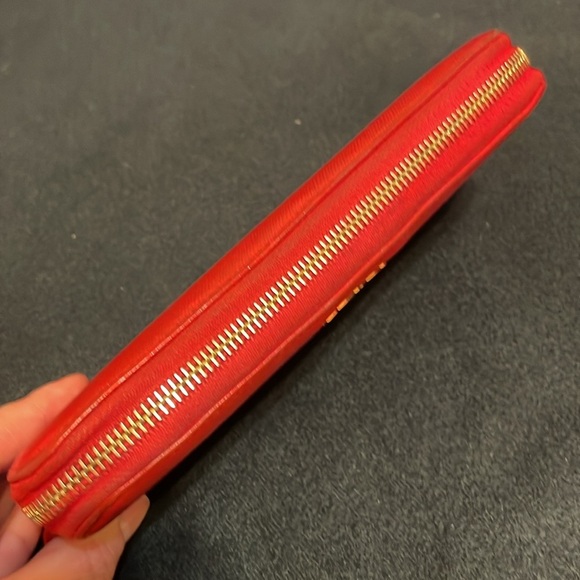 Prada Scarlet Red Zip-Around Wallet - Picture 6 of 15